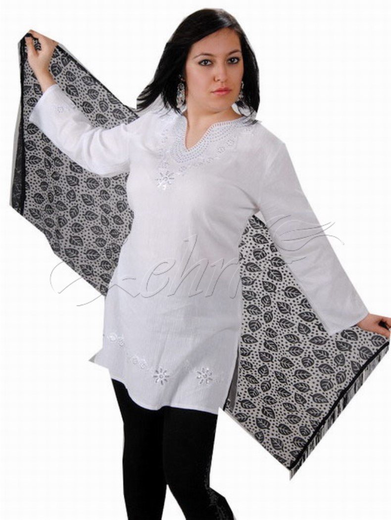 İnci Tunik Şile Bezi Beyaz - XL