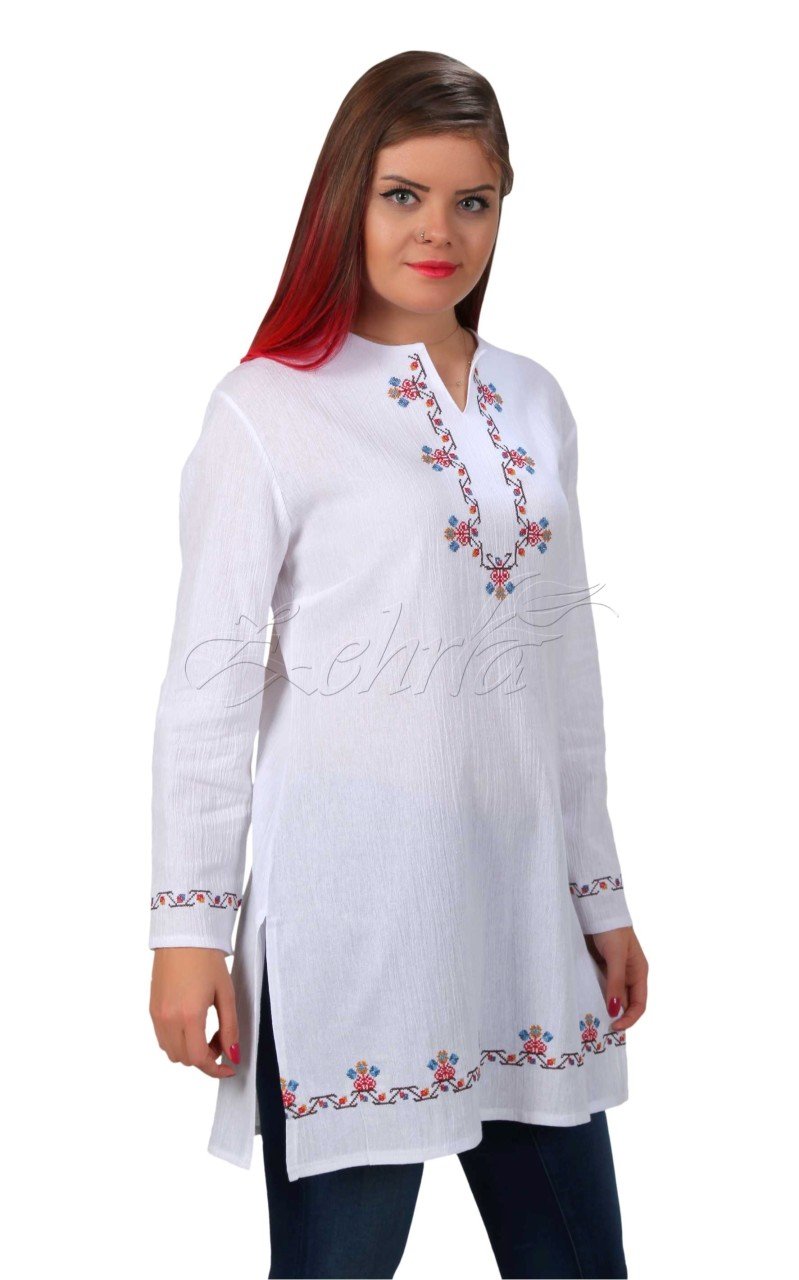 Esra Tunik Şile Bezi Beyaz - XL