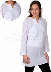 Ebru Tunik Şile Bezi Beyaz - XXL