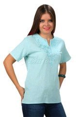 Damla Kısa Kollu Şile Bezi Bluz