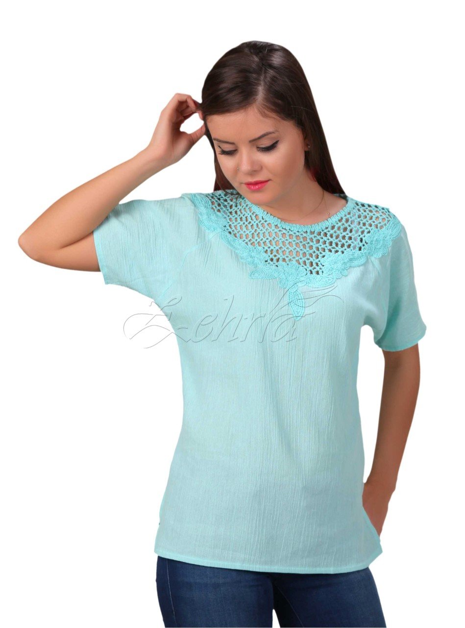 Sinem Şile Bezi Bluz Mint - M