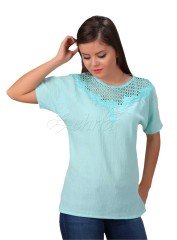 Sinem Şile Bezi Bluz Mint - XL