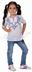 Aslı Çocuk Şile Bezi Bluz 9-10 Yaş - Beyaz
