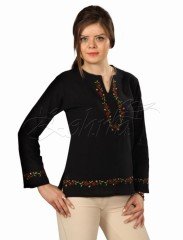Filiz Uzun Kollu Şile Bezi Bluz Beyaz - XL