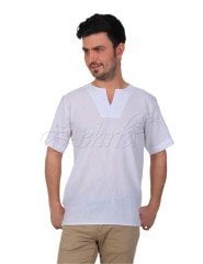 Emre Kısa Kollu Şile Bezi Gömlek