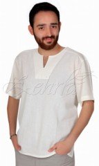 Emre Kısa Kollu Şile Bezi Gömlek