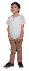 Emre Kısa Kollu Şile Bezi Çocuk Gömlek