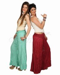 Şule Pantolon Viskon Bordo - L/XL