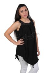 Ferda Tığ İşi Şile Bezi Tunik L/XL - Beyaz