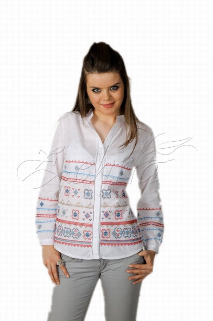 Beyza Uzun Kollu Vual Gömlek Beyaz - XL