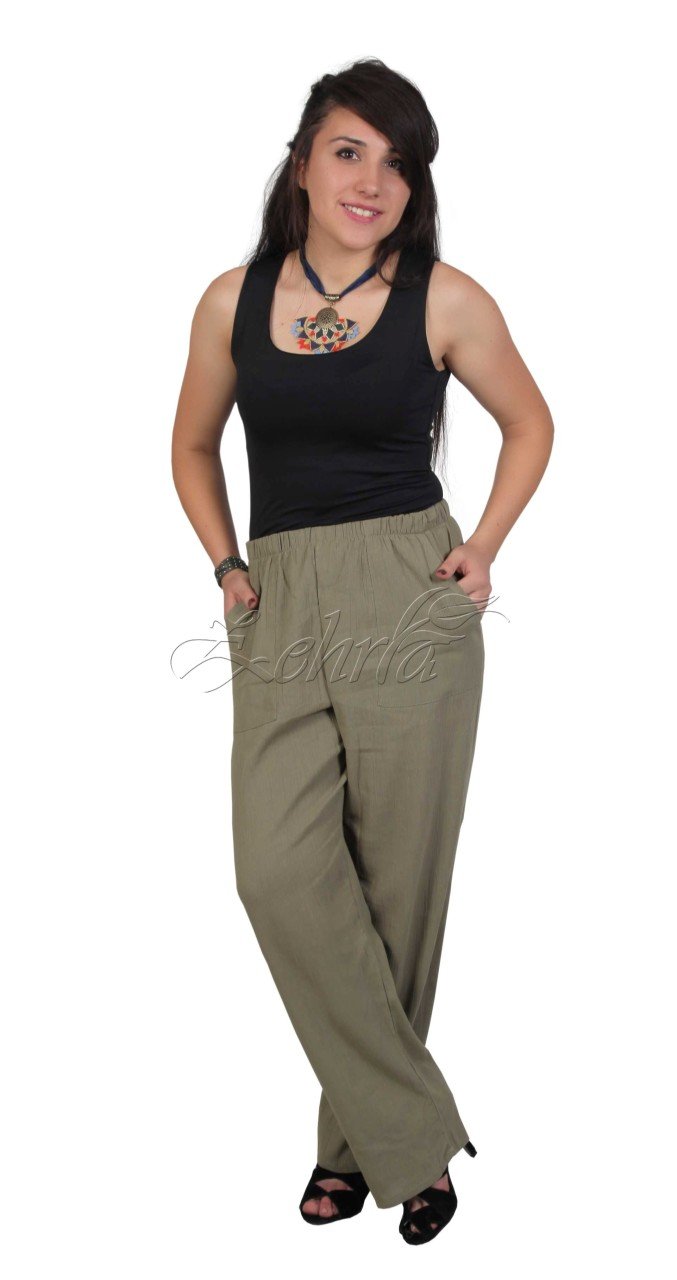 Deniz Pantolon Şile Bezi Haki - S